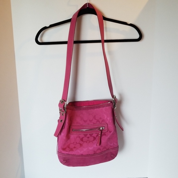 **SOLD**Hot Pink Coach Crossbody - Picture 7 of 8